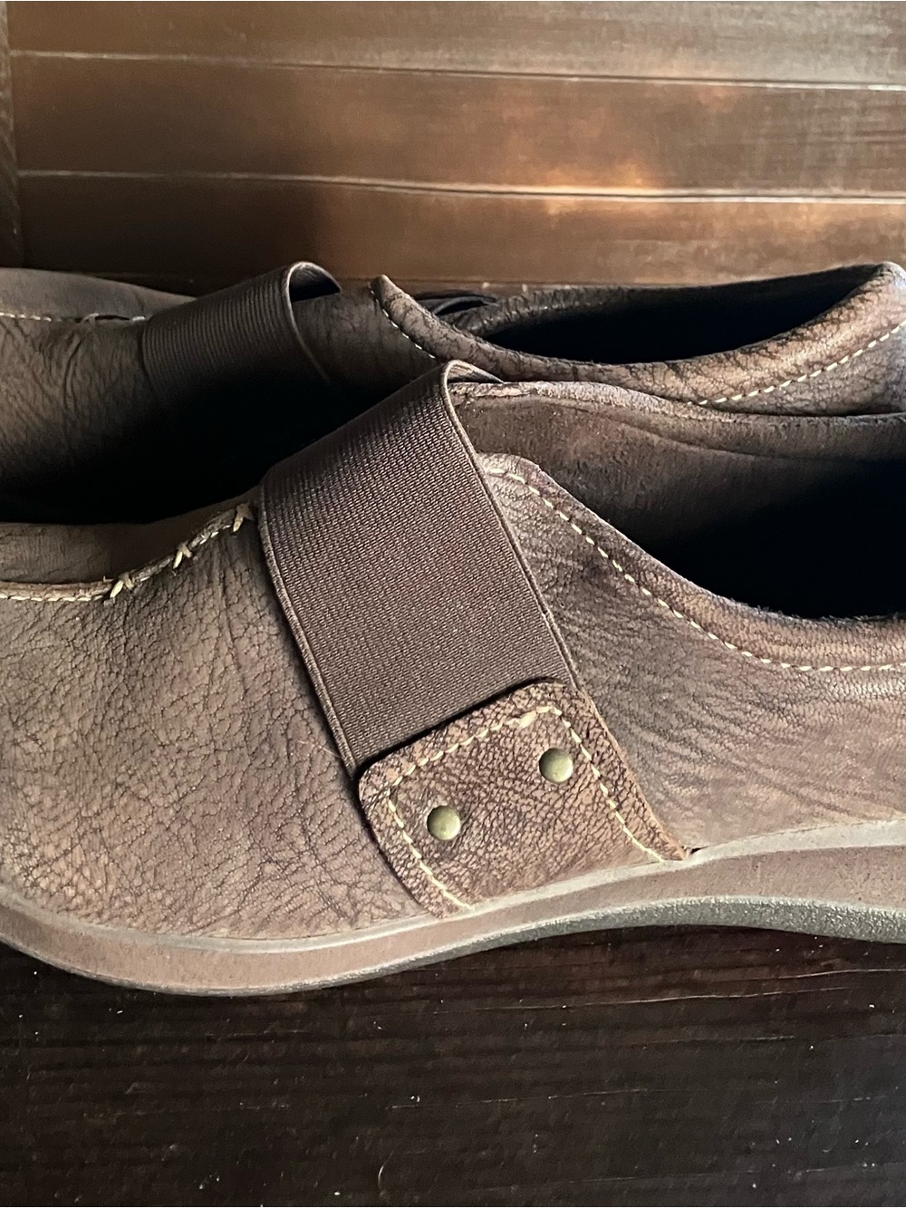 Woman’s Casual Slip-On Leather Shoes - Brown